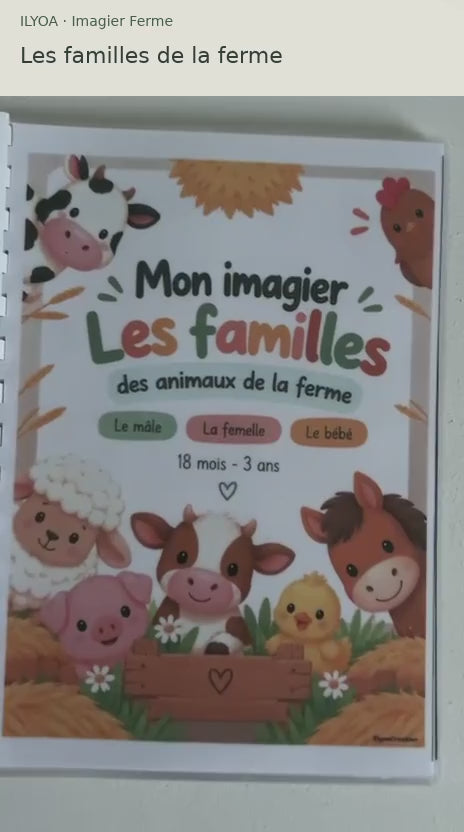 Présentation en vidéo de l’imagier Les familles des animaux de la ferme.